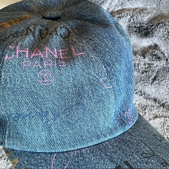 SOLD - Chanel Denim Logo Embroidery Hat AA8085 B07715 22P BRAND NEW - Picture 4 of 4